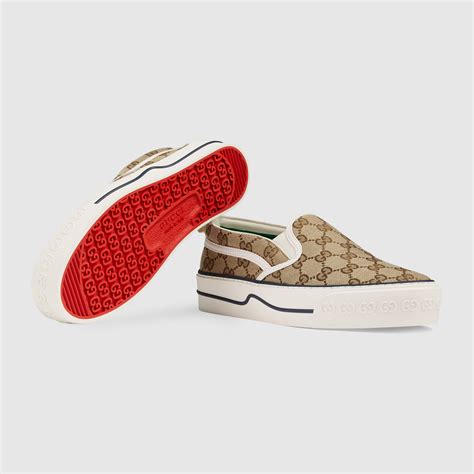 gucci slip on women|gucci tennis 1977 slip on.